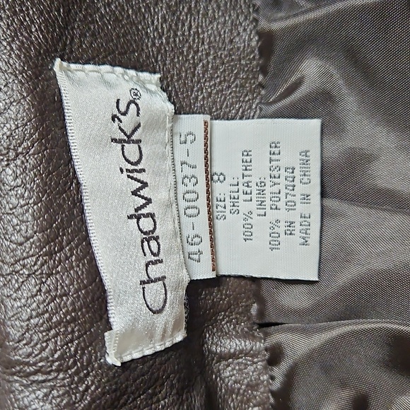 Women's Sable Brown Leather Jacket Size 8 - Picture 5 of 6